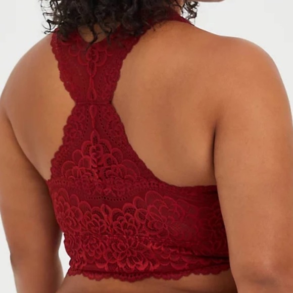 Torrid Bralette - Lace Racerback Burgundy 2X NWT - Picture 3 of 6